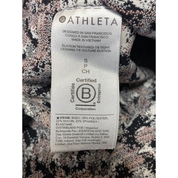 Athleta Women's Multicolored Abstract High Rise Activewear Yoga Leggings Pants S - Picture 3 of 3